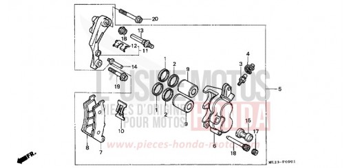 ETRIER DE FREIN AVANT XR600RN de 1992